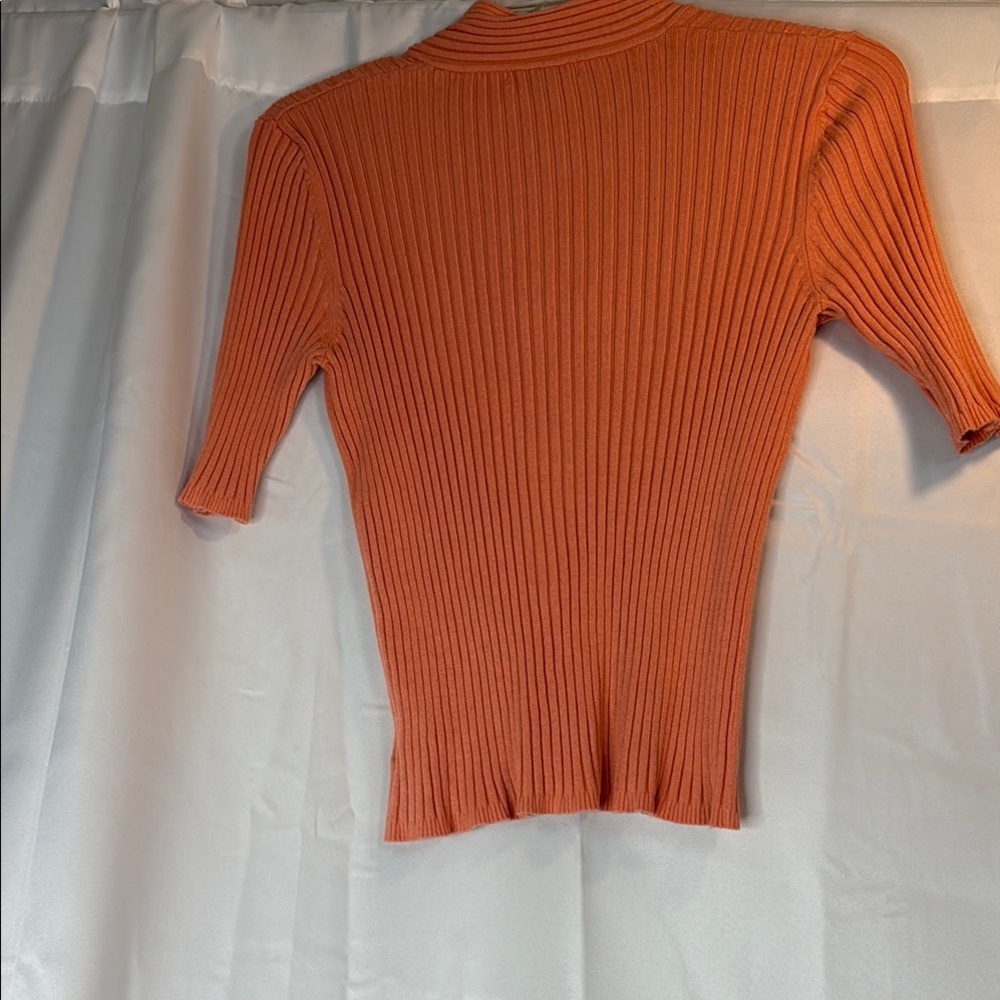 George Orange Ribbed Knit Top - Picture 7 of 7